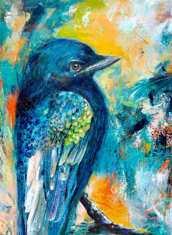Blue Bird an original oil painting by Cory Acorn