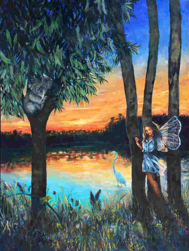 Secret Sunset original oil painting by Cory Acorn