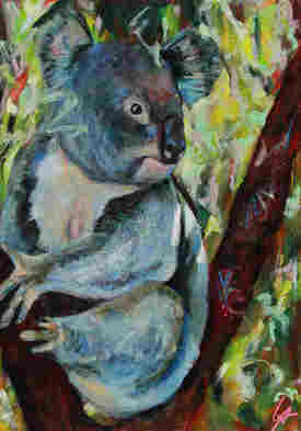 Koala light original oil painting